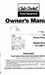 Cub Cadet 317-262-100 Panduan Pemilik