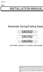 DISCO DAD562 Manual de instalação