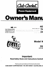 Cub Cadet CC 350 Manuel du propriétaire