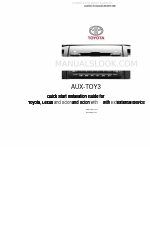 Discount Car Stereo AUX-TOY3 Schnellstart-Installationshandbuch