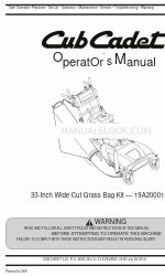 Cub Cadet 19A20001100 Manual do operador