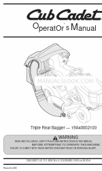 Cub Cadet 19A40002100 Manuel de l'opérateur