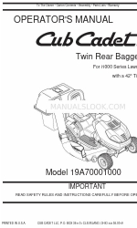 Cub Cadet 19A70001000 Manual del usuario