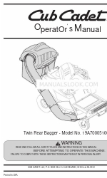 Cub Cadet 19A70005100 Manuel de l'opérateur