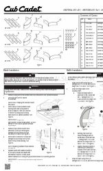 Cub Cadet 19B70066100 Fiche d'installation