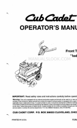 Cub Cadet 394 Gebruikershandleiding