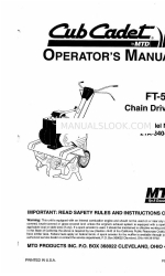 Cub Cadet FT-50 Gebruikershandleiding