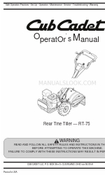 Cub Cadet RT-75 Manual do operador