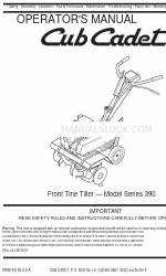 Cub Cadet Series 390 Руководство по эксплуатации