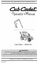 Cub Cadet CS 552 Gebruikershandleiding