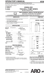 ARO TWO-BALL 650684-XXX Manual do operador