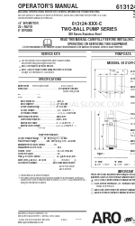 ARO TWO-BALL PUMP SERIES 613124-XXX-C Instrukcja obsługi