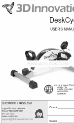 3D innovations DeskCycle Manual do utilizador