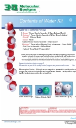 3D Molecular Designs Contents of Water Kit Manual