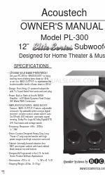 Acoustech Elite Series Owner's Manual