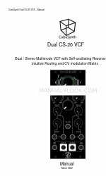 CubuSynth Dual CS-20 VCF 매뉴얼