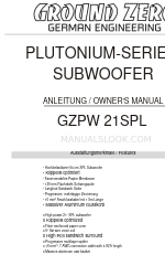 AROUND ZERO PLUTONIUM SERIES GZPW 21SPL Manuale d'uso