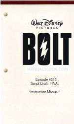 Disney Walt Disney Pictures Bolt 332 Інструкція з експлуатації