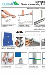 displayit 5 Foot Instruções de montagem