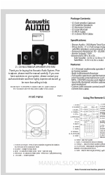 Acoustic Audio AA2171 Manuel de démarrage rapide