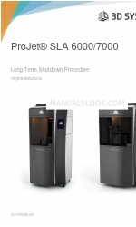 3D Systems ProJet SLA 6000 원본 지침