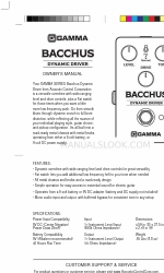 Acoustic Control GAMMA BACCHUS Manual del usuario