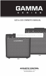 Acoustic Control Gamma G25 Manuel du propriétaire