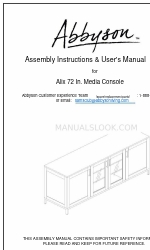 Abbyson Alix 72 In. Media Console 組み立て説明書＆取扱説明書