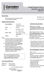 CAMDEN CM-626S Series 설치 지침
