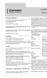 CAMDEN Lazerpoint CM-RX-92 Instructions d'installation