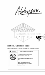 Abbyson Belmont Fire Table Manual de instruções de montagem