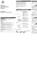 Acoustic Research AW825 Panduan Instalasi dan Pengoperasian