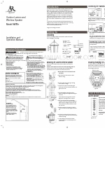 Acoustic Research AW851 Manuale di installazione e funzionamento