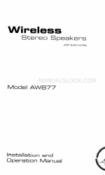 Acoustic Research wireless speakers AW877 Installation And Operation Manual