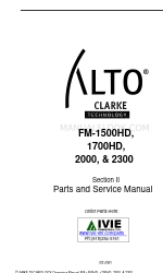 Alto ALTO 2300 Teile- und Servicehandbuch