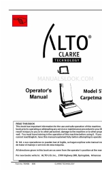 Alto Carpetmaster 579 取扱説明書