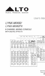 Alto LYNX-MIX82FX Посібник користувача