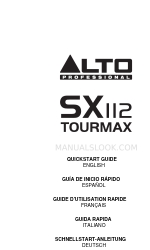 Alto Professional TOURMAX SX112 Посібник із швидкого старту