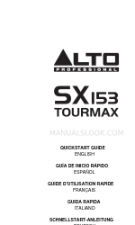 Alto Professional SX153 TOURMAX 빠른 시작 매뉴얼