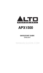 Alto Professional APX1500 빠른 시작 매뉴얼