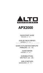 Alto Professional APX2000 Manual de inicio rápido