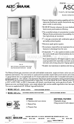 Alto-Shaam ASC-4G Electronic Control Especificações