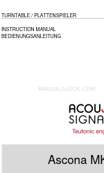 Acoustic Signature Ascona MK3 Manual de instruções