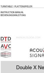 Acoustic Signature Double X Neo Manual de instruções