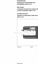 Camille Bauer SINEAX G536 Instrukcja obsługi