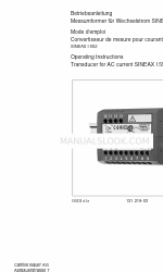 Camille Bauer SINEAX I 552 Operating Instructions Manual