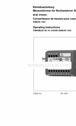 Camille Bauer SINEAX I 552 Operating Instructions Manual