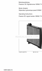 Camille Bauer SIRAX TI 807-6 Operating Instructions Manual