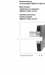 Camille Bauer GOSSEN METRAWATT SINEAX TV 808-115 Operating Instructions Manual