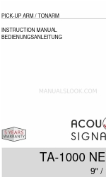 Acoustic Signature TA-1000 NEO 12 Instrukcja obsługi